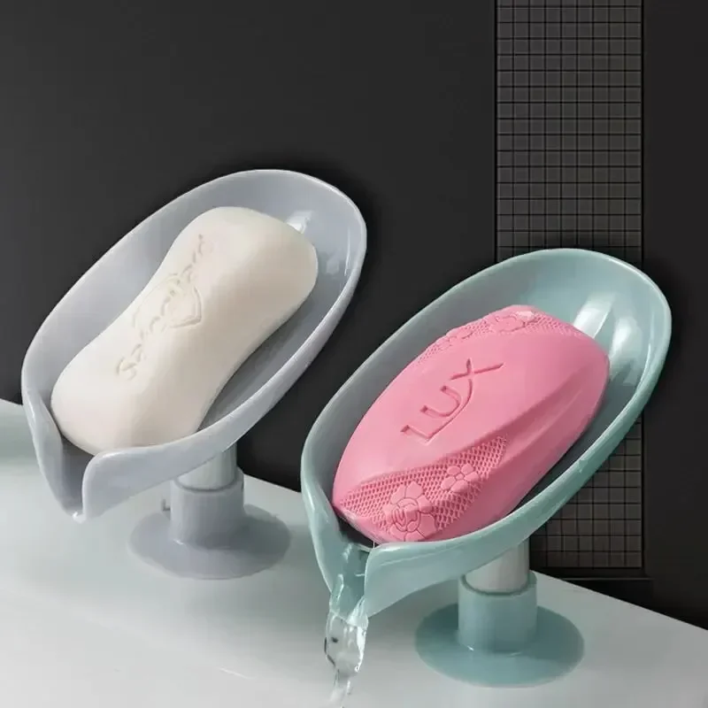Soap Making Box - 잎 모양 비누 받침대, 흡착식 비누통,
