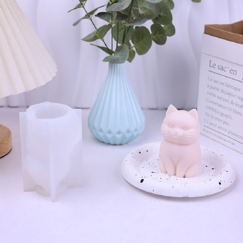 Soap Making Animal Fat - 3D 뚱뚱한 고양이 동물 실리콘 양초