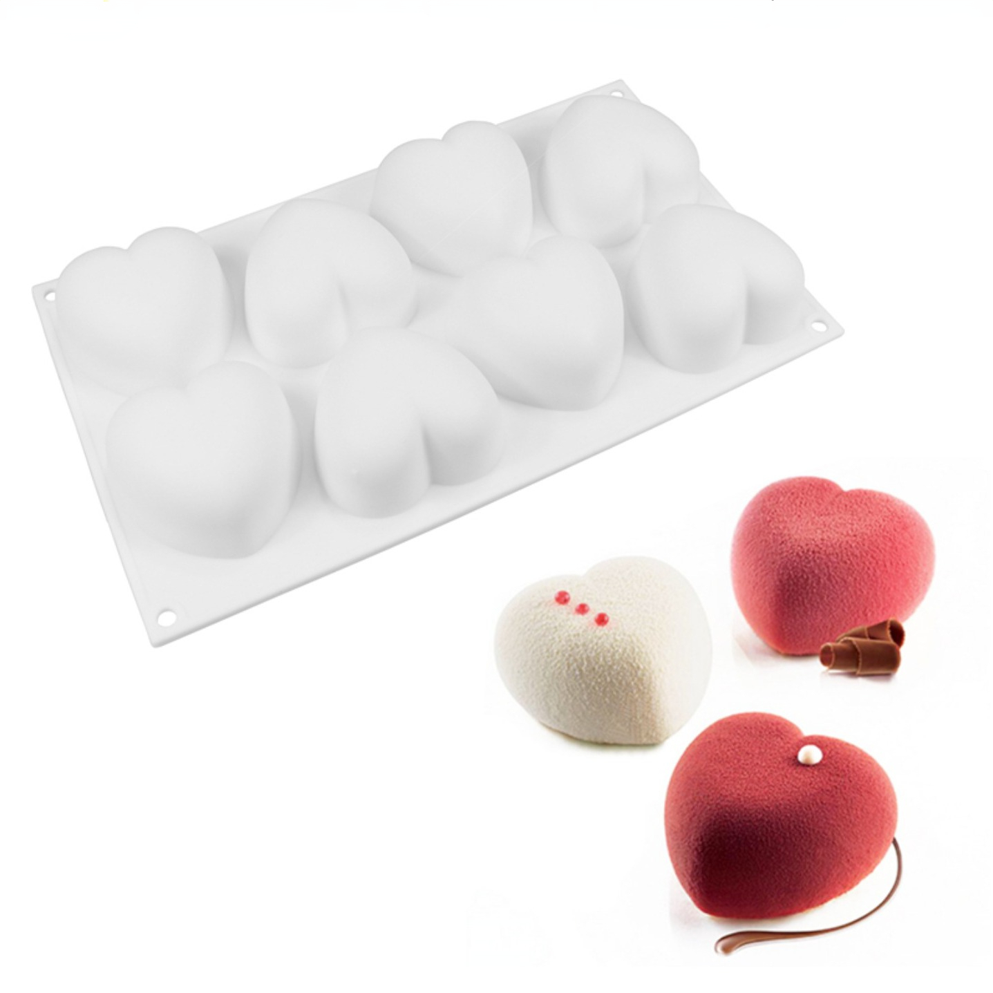Soap Making Instructions - 사랑 심장 실리콘 비누 금형 수제