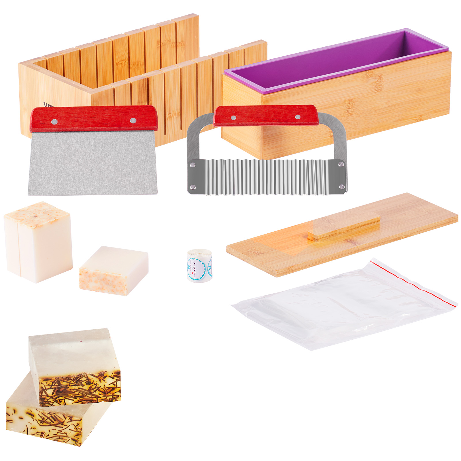 Soap Making Instructions - VEVOR 비누 제조 키트 대나무 절단