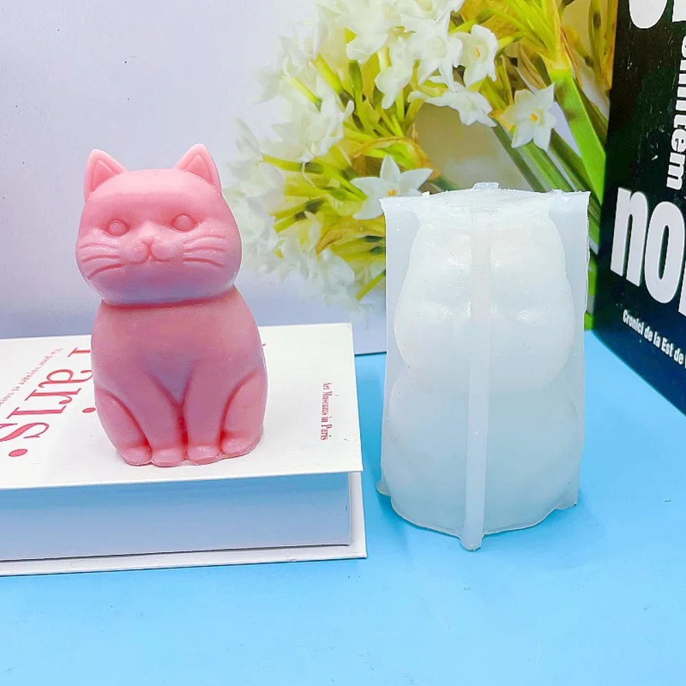 Soap Making Animal Fat - 3D 뚱뚱한 고양이 동물 실리콘 양초