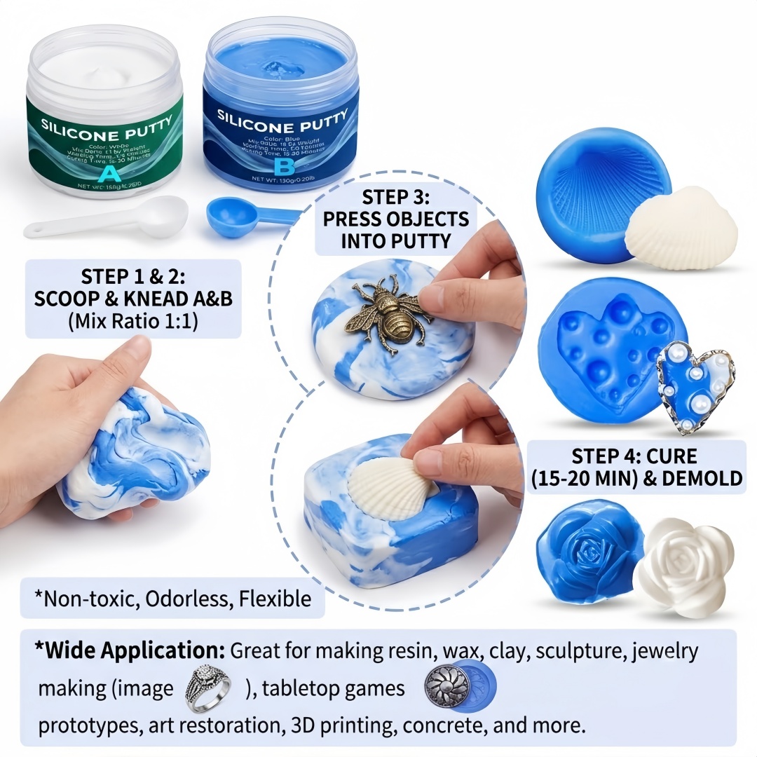 실리콘 퍼티 몰드 제작 용품 석고 양초 비누 몰드용으로 - Soap Making Instructions 리뷰 및 가격