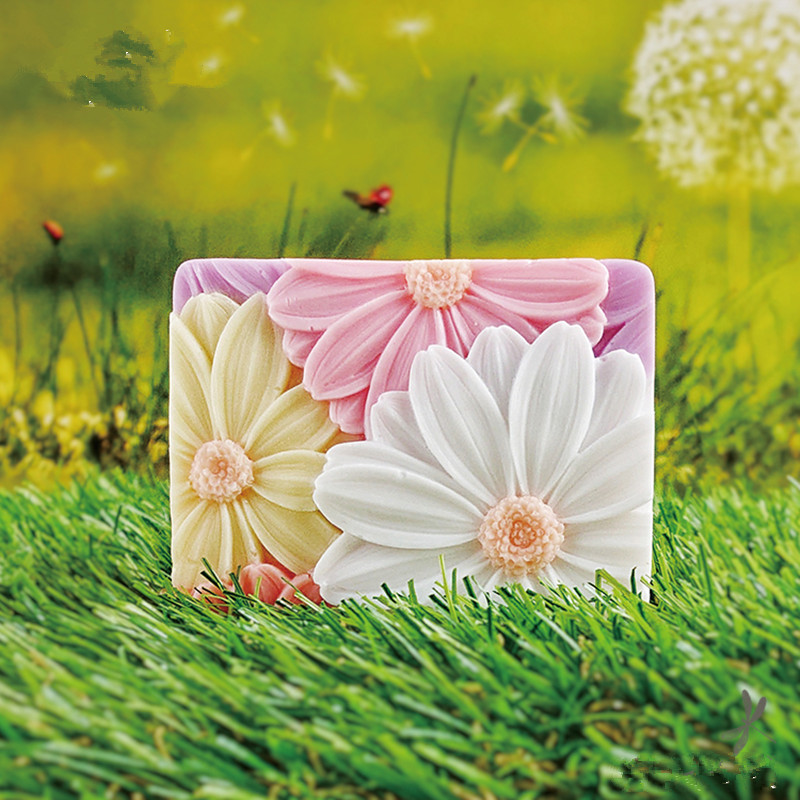 최신!! !3d 우아한 해바라기 비누 금형 직사각형 실 - Soap Making Line 리뷰 및 가격