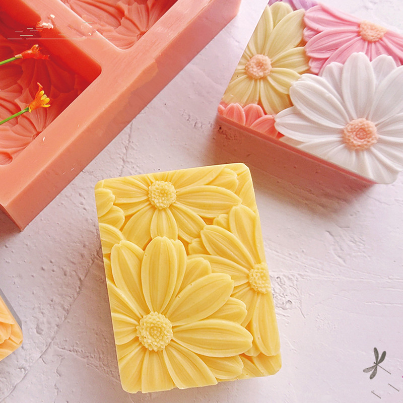 최신!! !3d 우아한 해바라기 비누 금형 직사각형 실 - Soap Making Line 리뷰 및 가격
