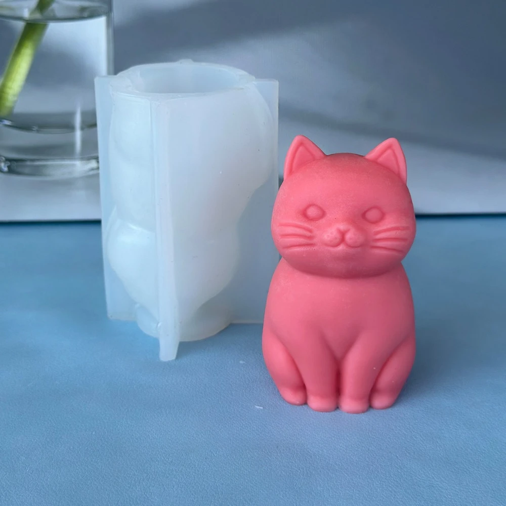 3D 뚱뚱한 고양이 동물 실리콘 양초 금형 DIY 사랑 - Soap Making Animal Fat 리뷰 및 가격