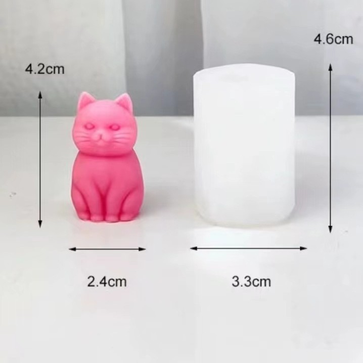 3D 뚱뚱한 고양이 동물 실리콘 양초 몰드 DIY 사랑 - Soap Making Animal Fat 리뷰 및 가격