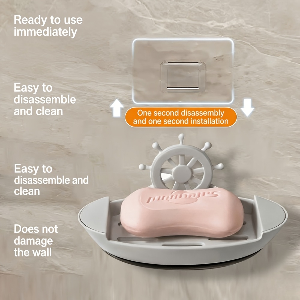 보트 모양의 비누 접시 - 벽걸이형, 드릴링 필요 없음 - Soap Making Box 리뷰 및 가격