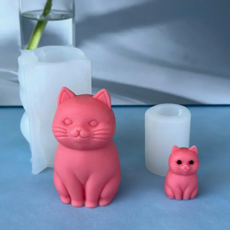 3D 뚱뚱한 고양이 동물 실리콘 캔들 몰드 DIY 귀여 - Soap Making Animal Fat 리뷰 및 가격