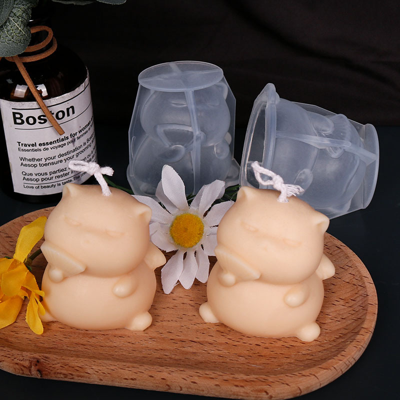 귀여운 뚱뚱한 고양이 실리콘 양초 금형 입체 동물 아로 - Soap Making Animal Fat 리뷰 및 가격
