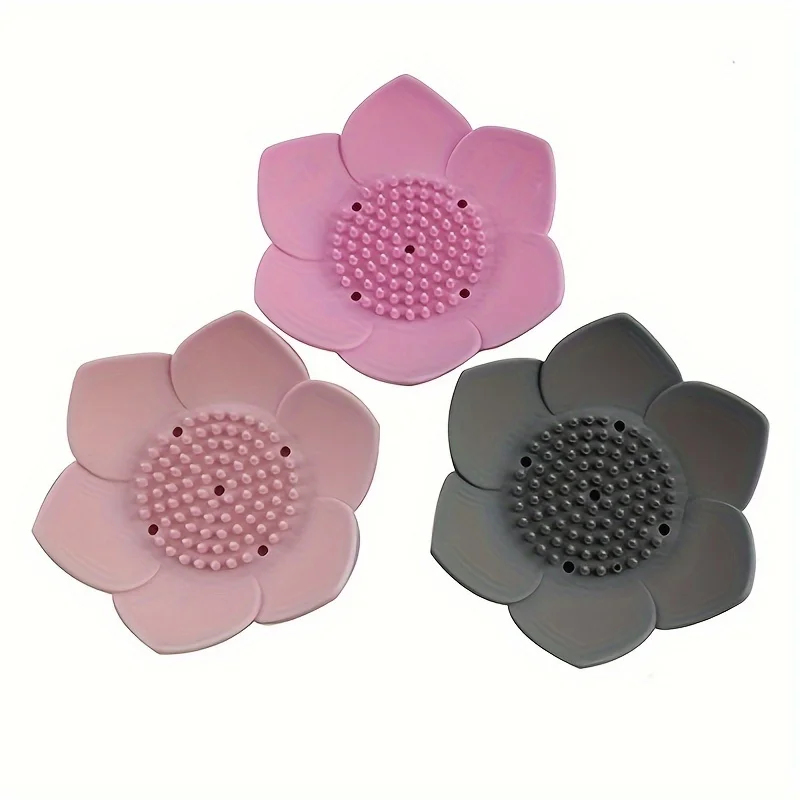 1pcs 욕실 비누 상자 연꽃 디자인 비누 홀더 실리콘 - Soap Making Box 리뷰 및 가격