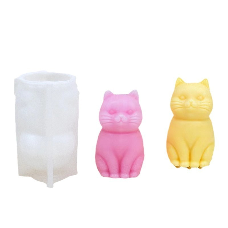 3D 뚱뚱한 고양이 동물 실리콘 양초 몰드 DIY 사랑 - Soap Making Animal Fat 리뷰 및 가격