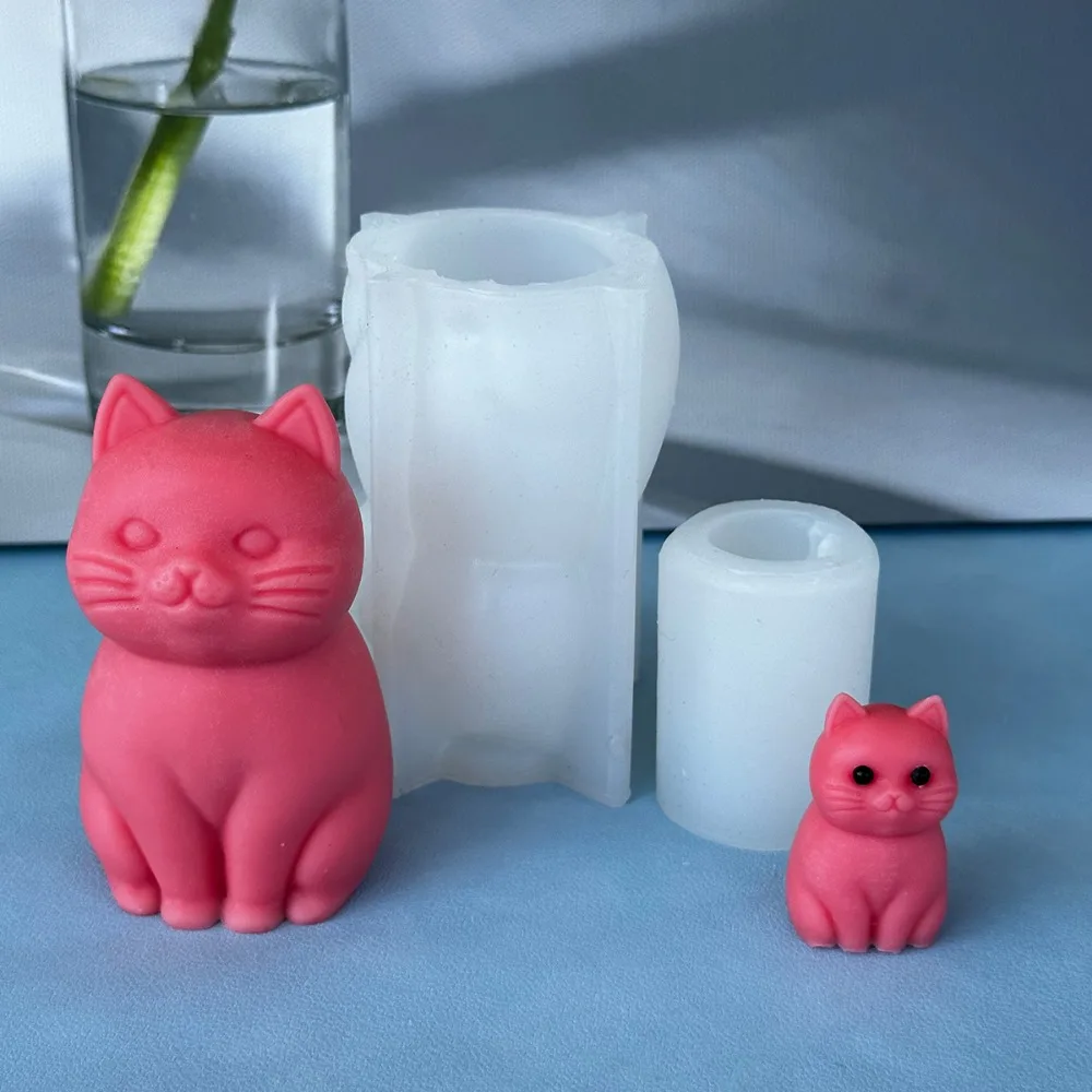 3D 뚱뚱한 고양이 동물 실리콘 양초 몰드 DIY 사랑 - Soap Making Animal Fat 리뷰 및 가격