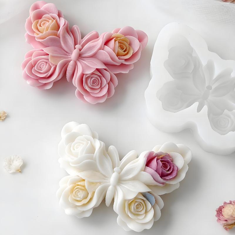 DIY 장미 나비 모양 실리콘 몰드 수제 아로마 캔들  - Soap Making Instructions 리뷰 및 가격